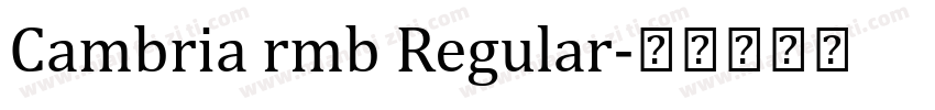 Cambria rmb Regular字体转换